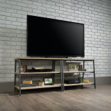Industrial Style Tv / Trestle Shelf (charter Oak Finish)